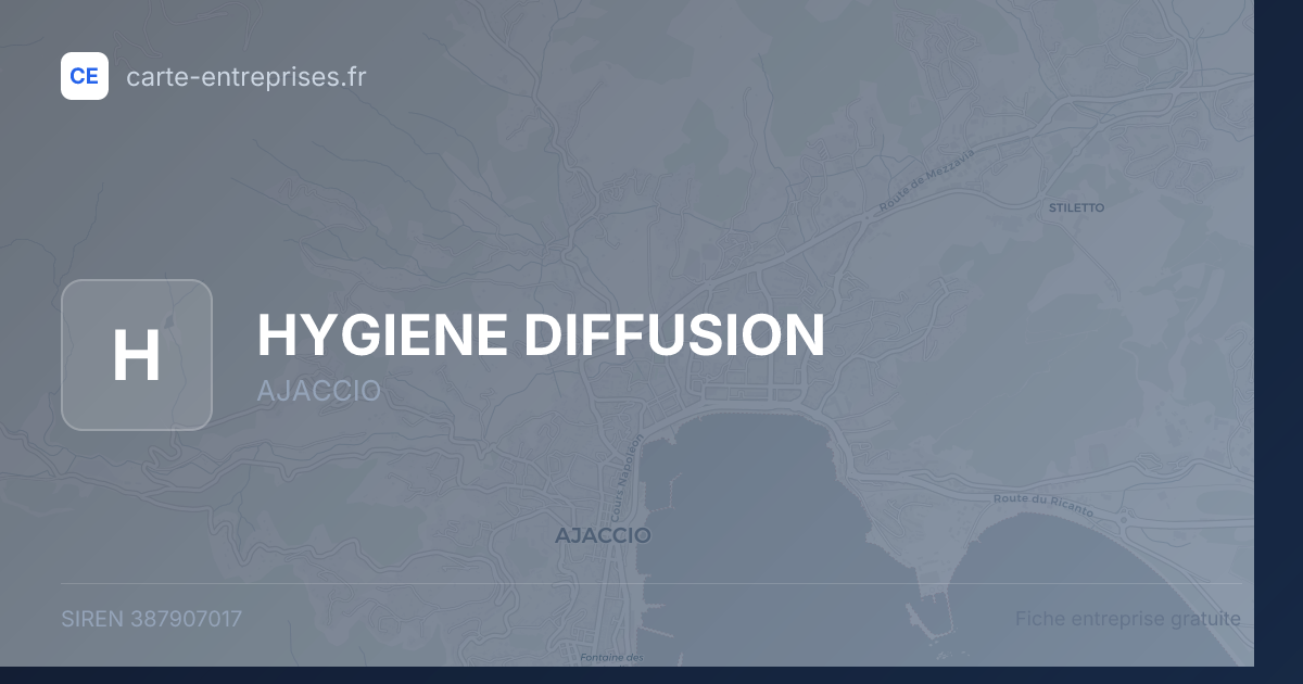 HYGIENE DIFFUSION — 387907017 — fiche entreprise