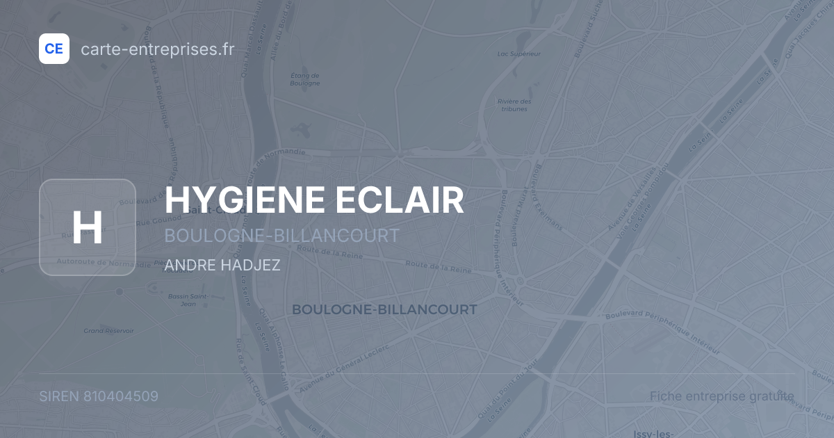 HYGIENE ECLAIR — 810404509 — fiche entreprise