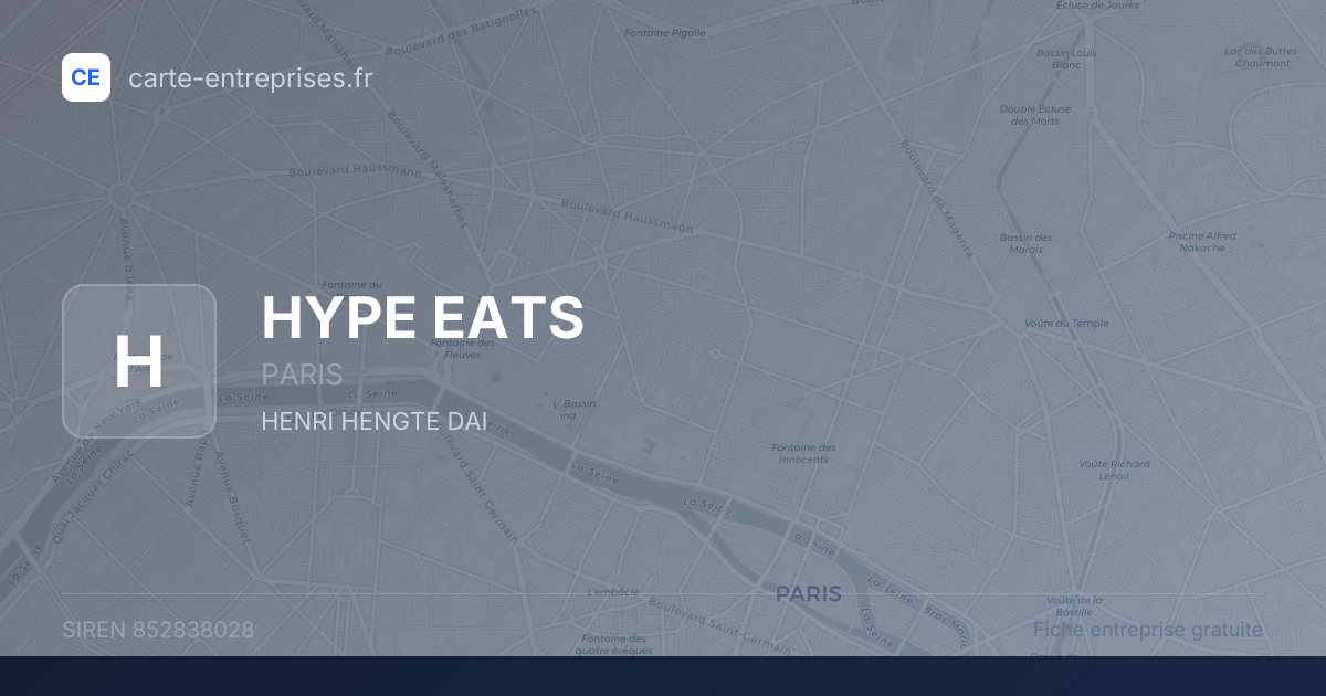 HYPE EATS — 852838028 — fiche entreprise