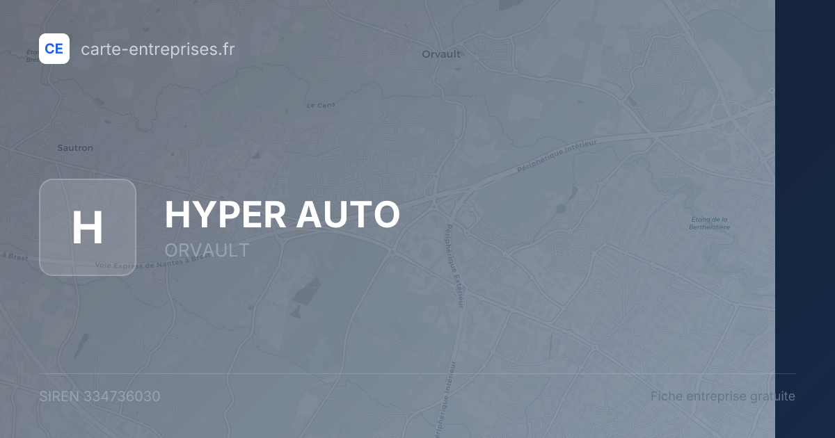 HYPER AUTO — 334736030 — fiche entreprise
