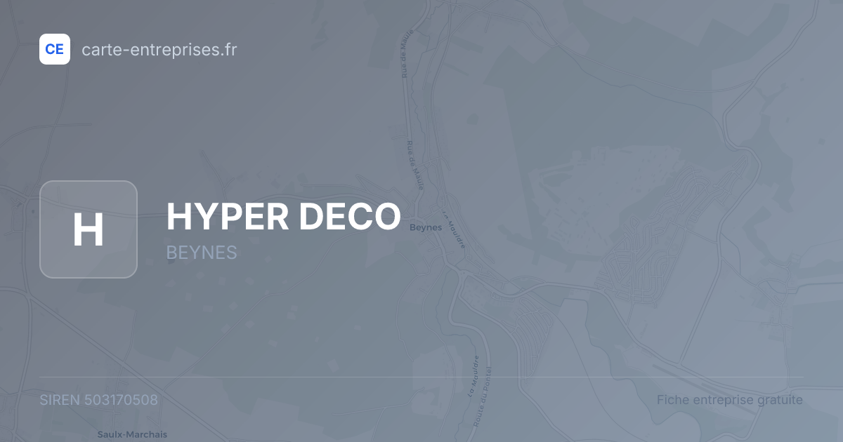 HYPER DECO — 503170508 — fiche entreprise