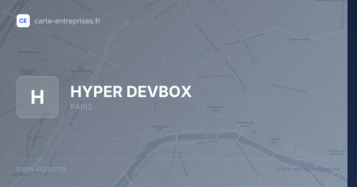 HYPER DEVBOX — 442221719 — fiche entreprise