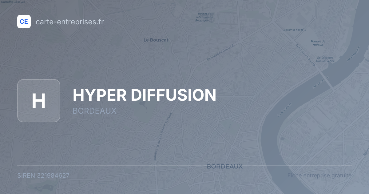 HYPER DIFFUSION — 321984627 — fiche entreprise