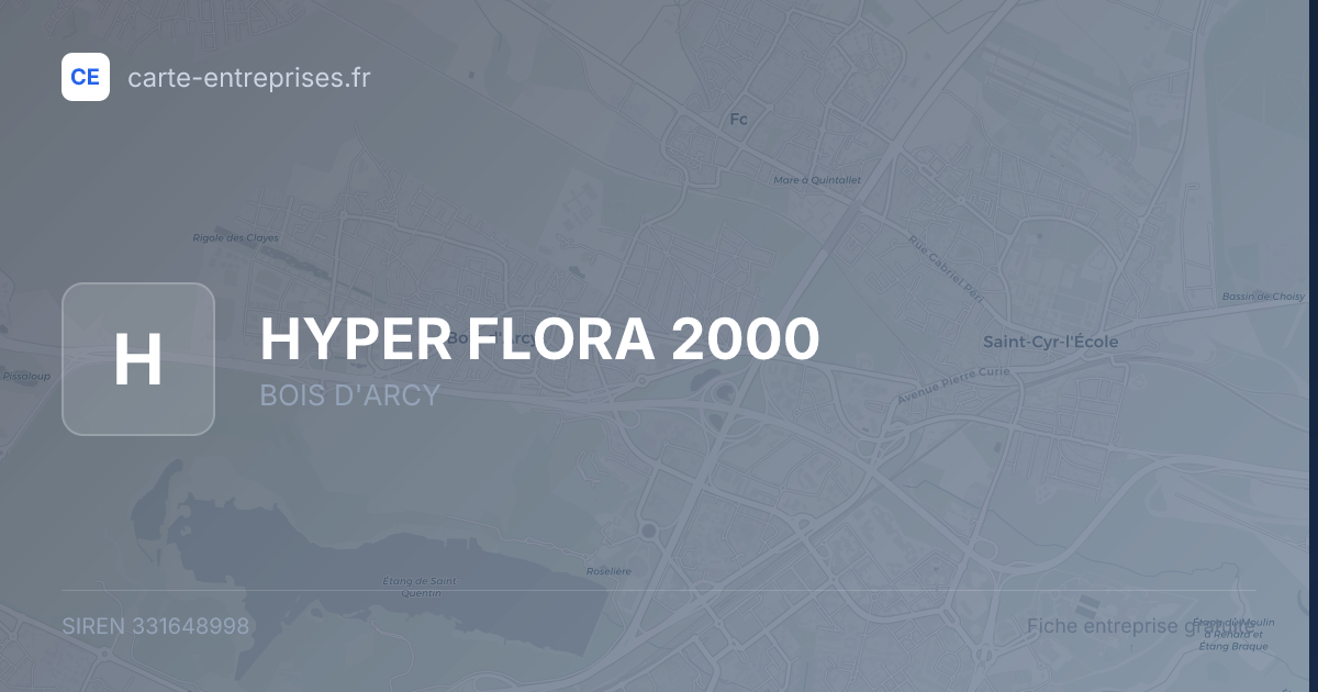 HYPER FLORA 2000 — 331648998 — fiche entreprise