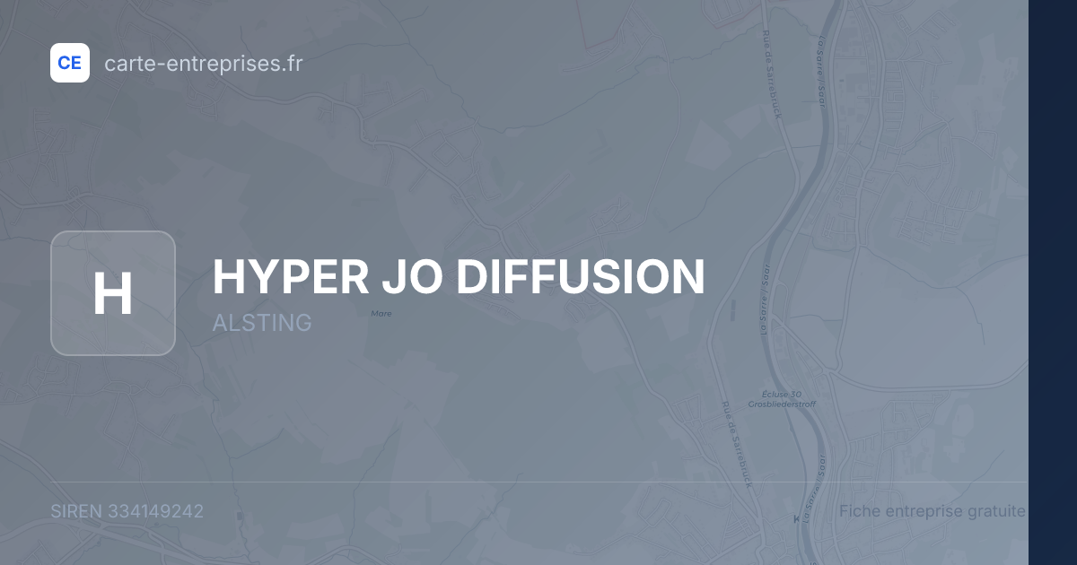 HYPER JO DIFFUSION — 334149242 — fiche entreprise