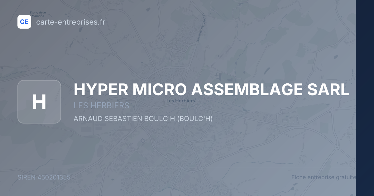 HYPER MICRO ASSEMBLAGE SARL — 450201355 — fiche entreprise
