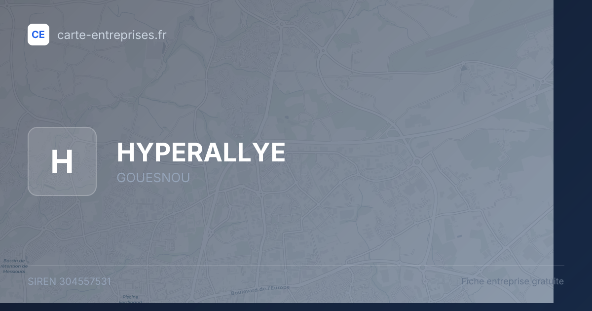 HYPERALLYE — 304557531 — fiche entreprise