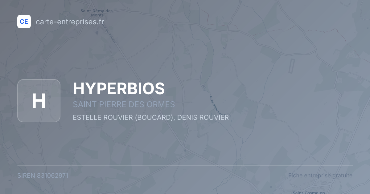 HYPERBIOS — 831062971 — fiche entreprise