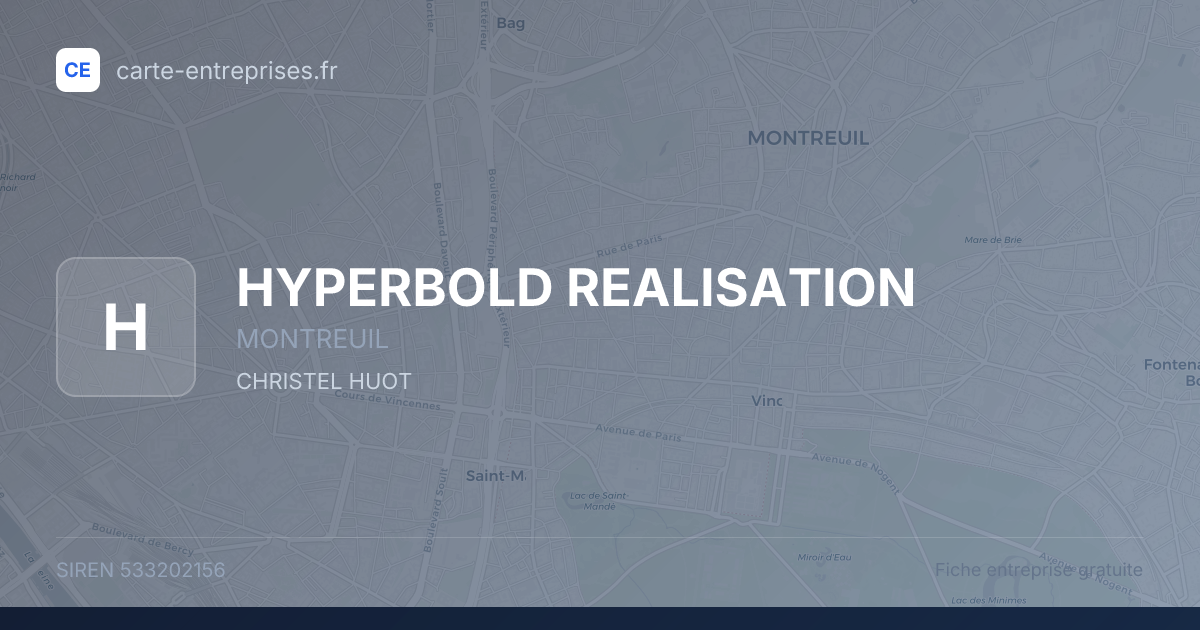HYPERBOLD REALISATION — 533202156 — fiche entreprise
