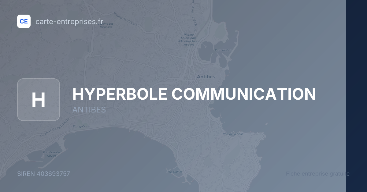 HYPERBOLE COMMUNICATION — 403693757 — fiche entreprise