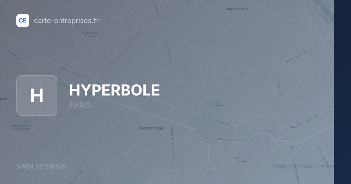 HYPERBOLE — 331290825 — fiche entreprise