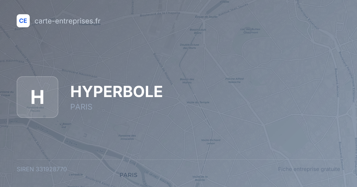 HYPERBOLE — 331928770 — fiche entreprise