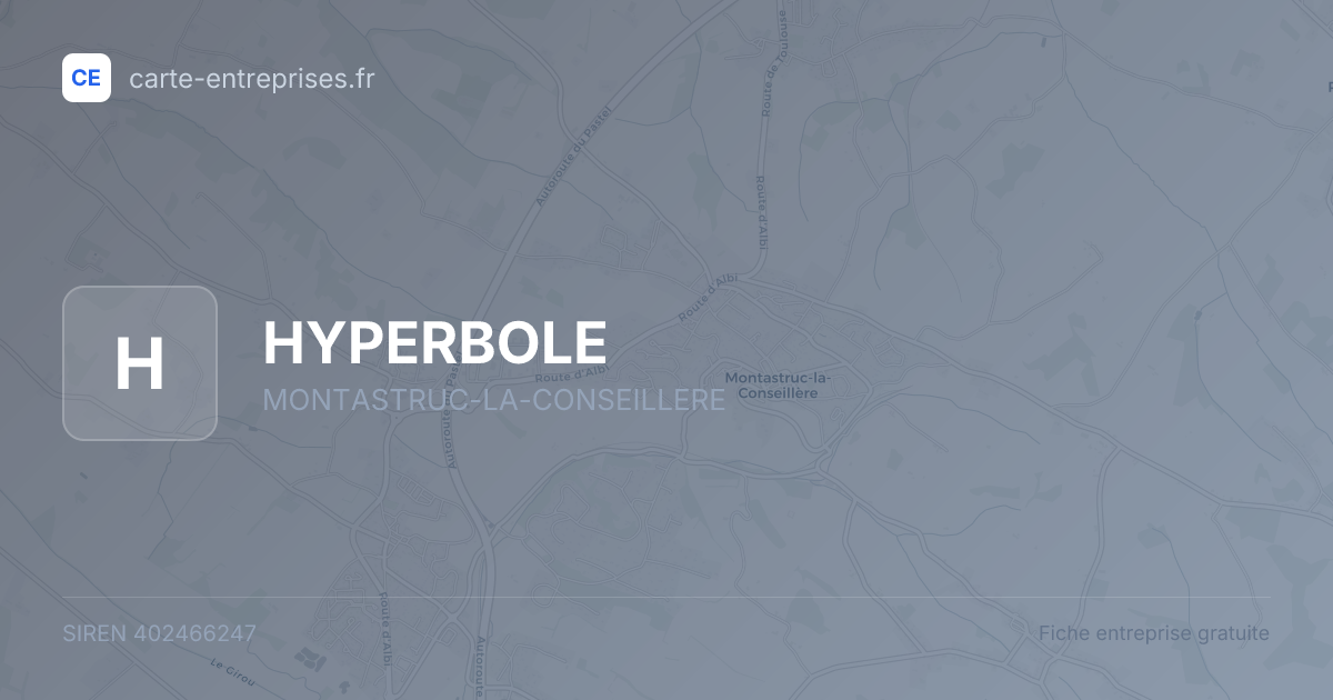 HYPERBOLE — 402466247 — fiche entreprise
