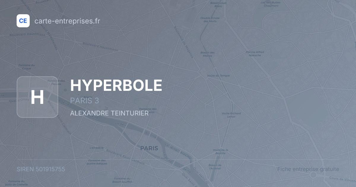 HYPERBOLE — 501915755 — fiche entreprise