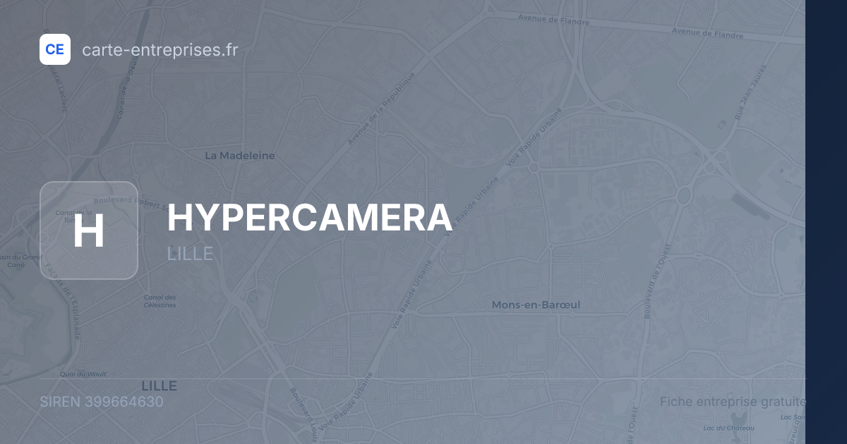 HYPERCAMERA — 399664630 — fiche entreprise