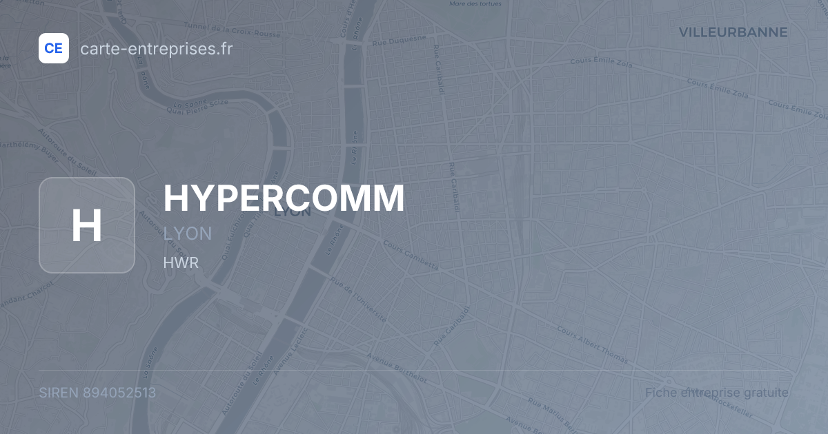 HYPERCOMM — 894052513 — fiche entreprise