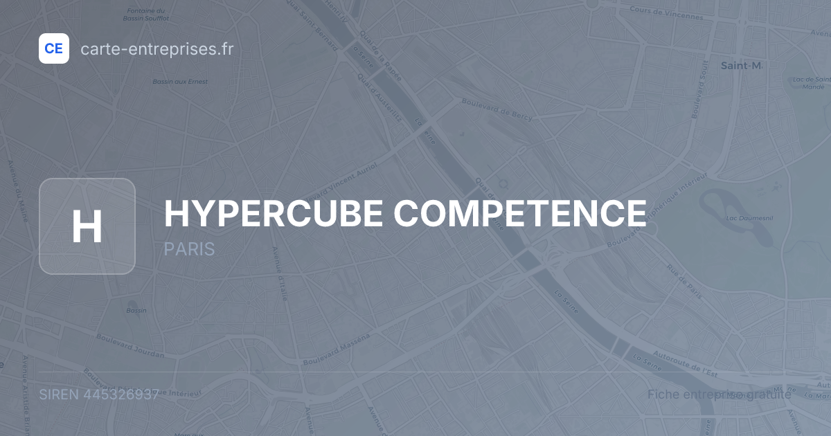 HYPERCUBE COMPETENCE — 445326937 — fiche entreprise