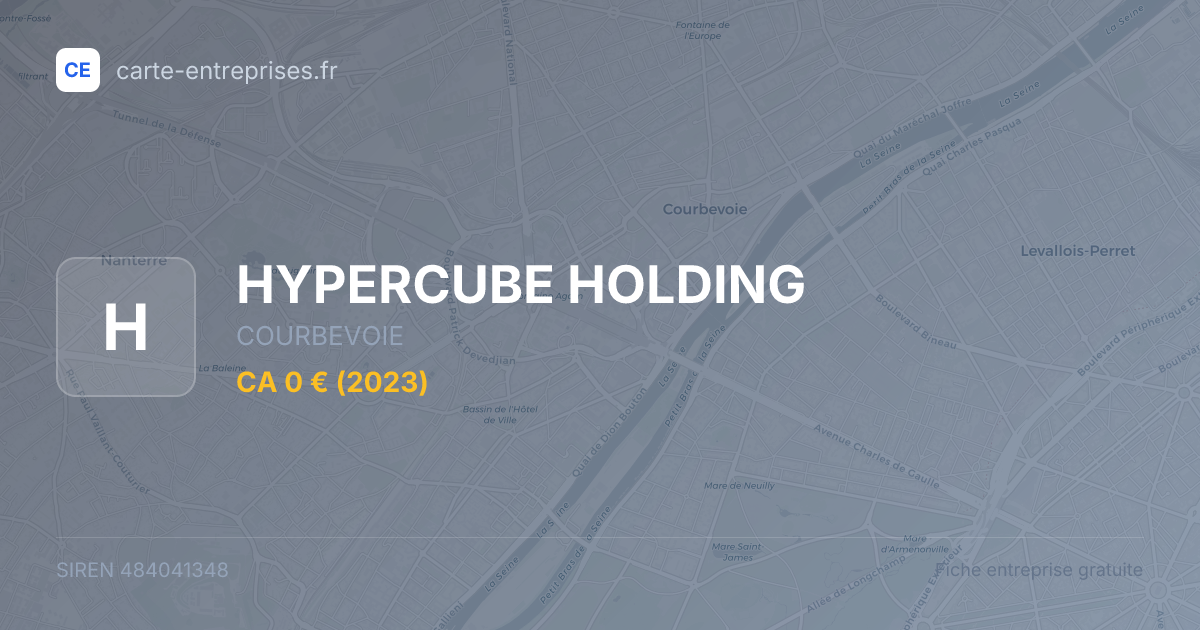 HYPERCUBE HOLDING — 484041348 — fiche entreprise