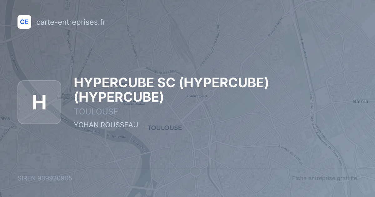 HYPERCUBE SC (HYPERCUBE) (HYPERCUBE) — 989920905 — fiche entreprise