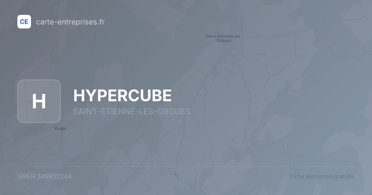 HYPERCUBE — 349852244 — fiche entreprise