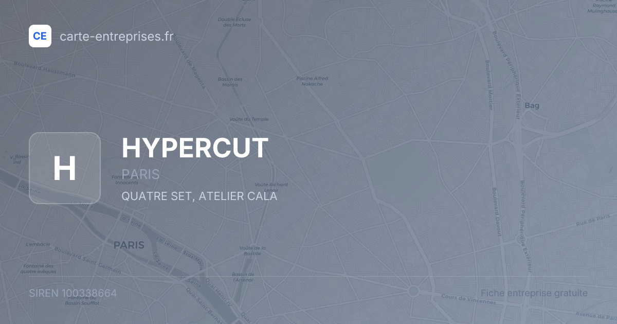HYPERCUT — 100338664 — fiche entreprise