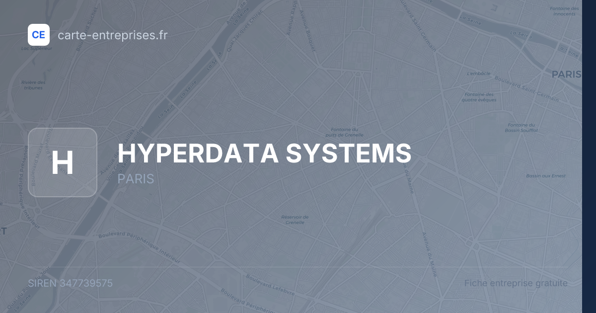 HYPERDATA SYSTEMS — 347739575 — fiche entreprise