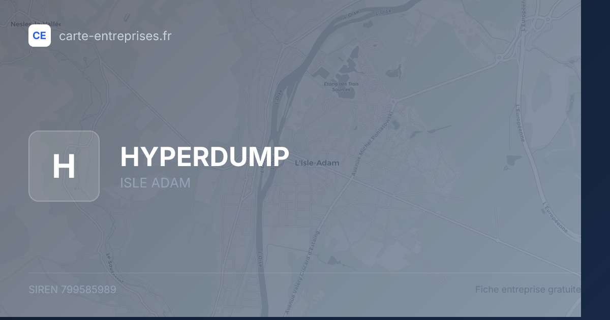 HYPERDUMP — 799585989 — fiche entreprise