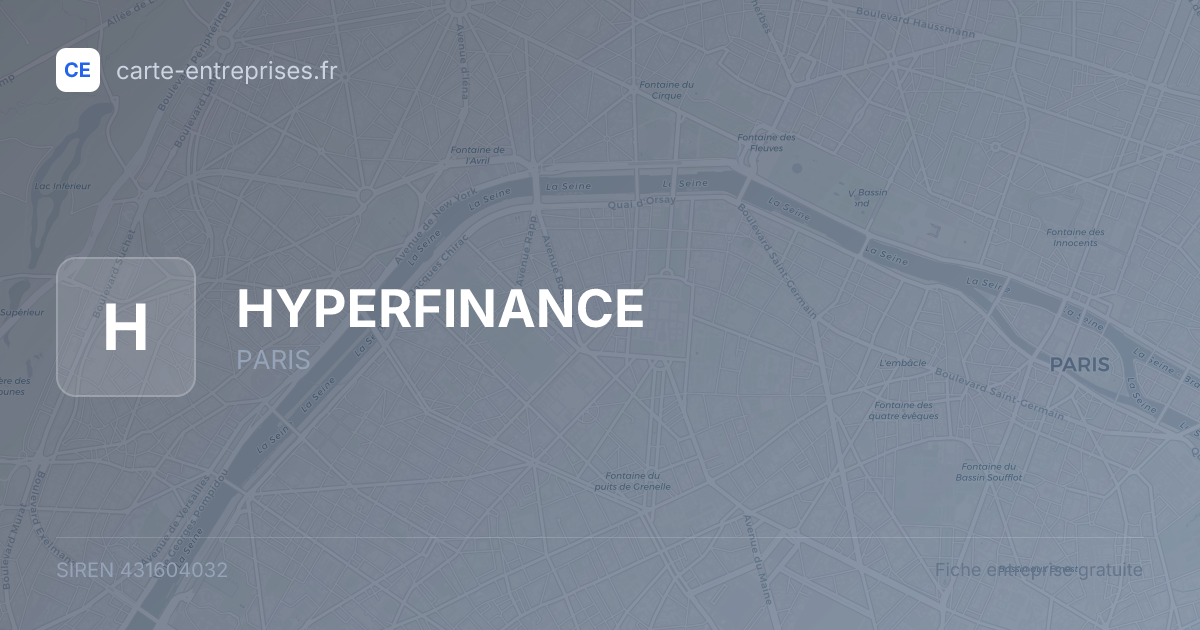 HYPERFINANCE — 431604032 — fiche entreprise
