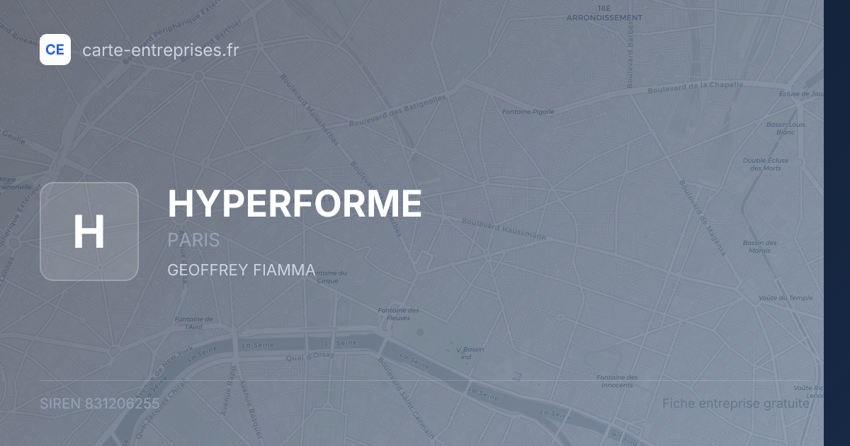 HYPERFORME — 831206255 — fiche entreprise