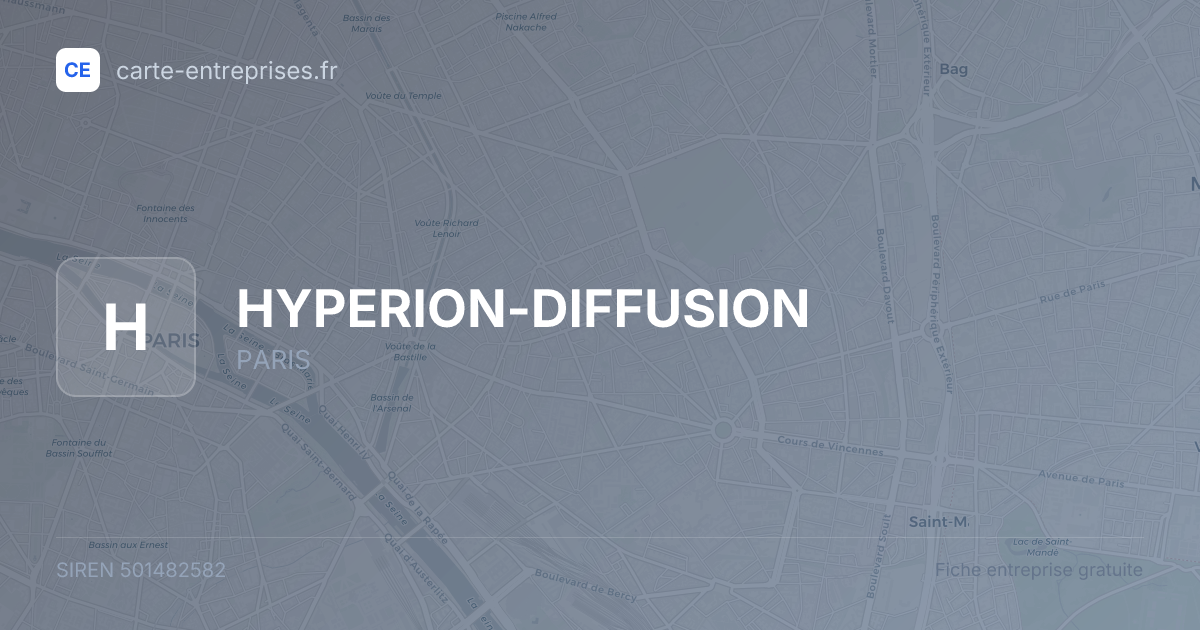 HYPERION-DIFFUSION — 501482582 — fiche entreprise