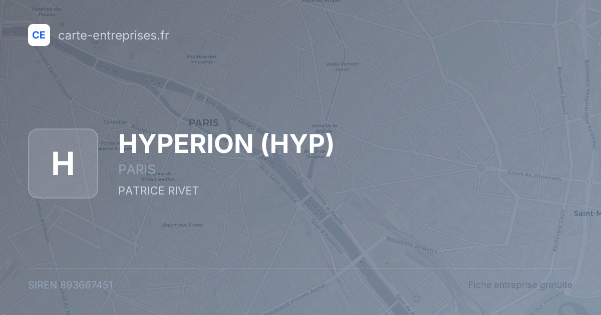 HYPERION (HYP) — 893667451 — fiche entreprise