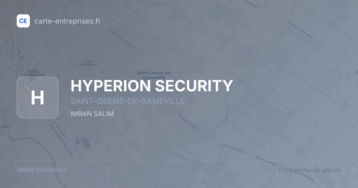 HYPERION SECURITY — 101498483 — fiche entreprise