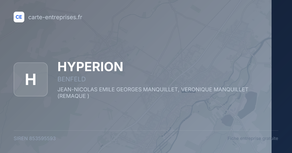 HYPERION — 853595593 — fiche entreprise