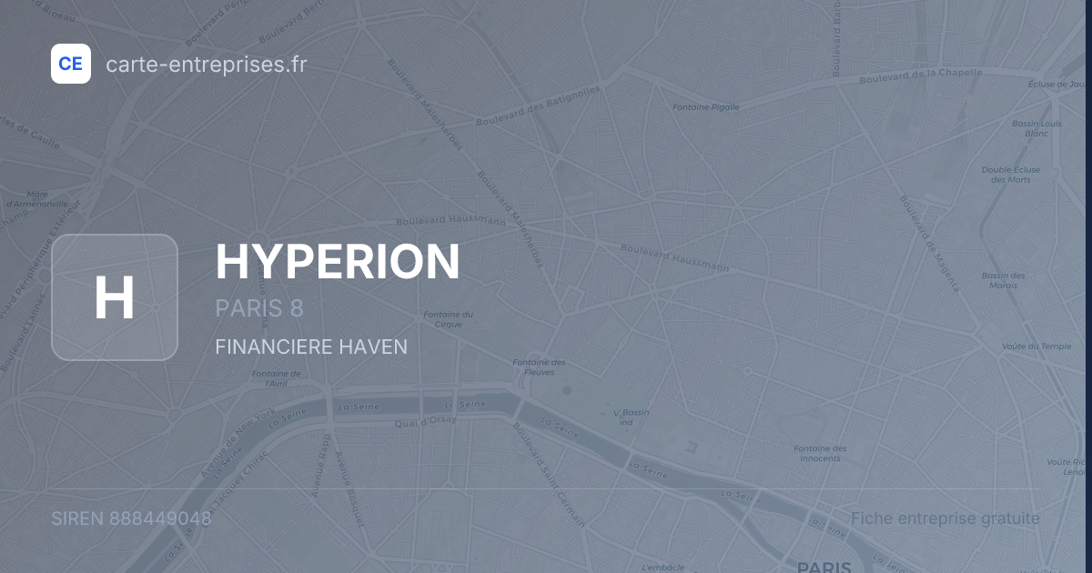 HYPERION — 888449048 — fiche entreprise