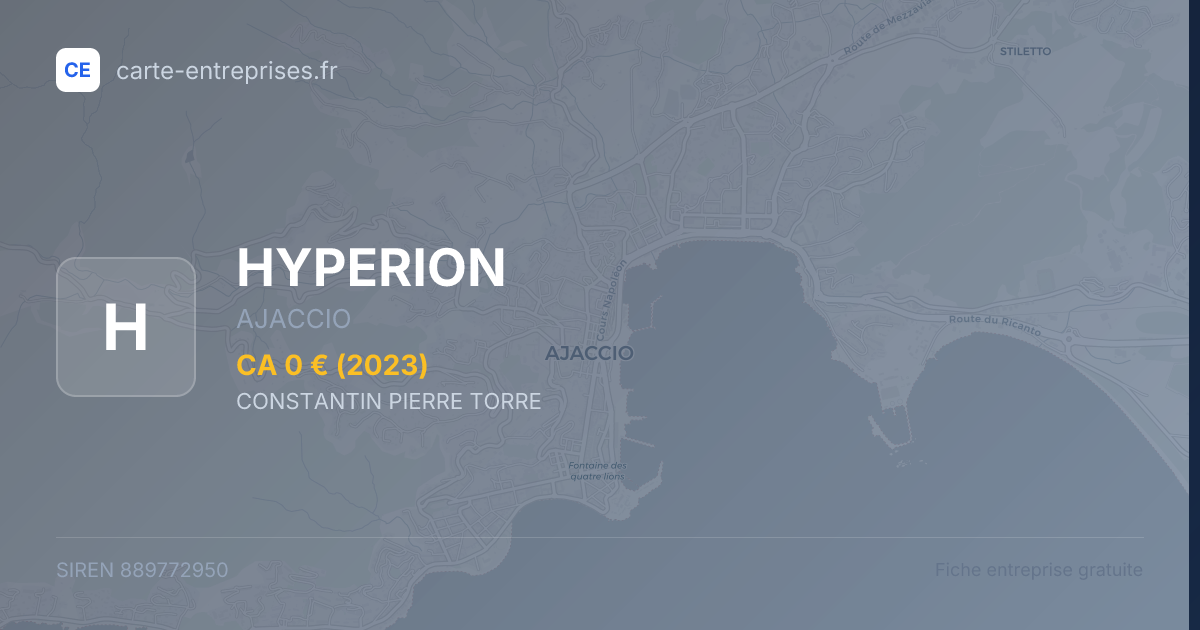 HYPERION — 889772950 — fiche entreprise