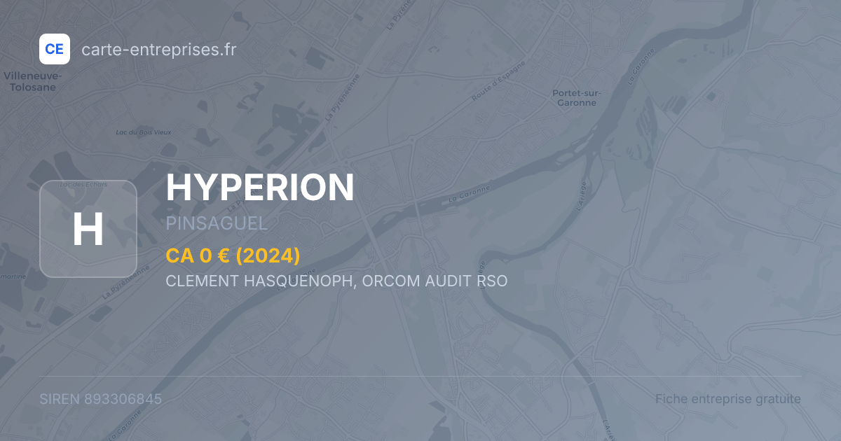 HYPERION — 893306845 — fiche entreprise