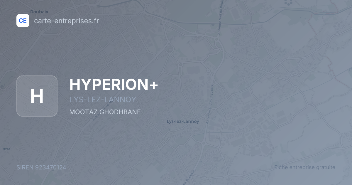 HYPERION+ — 923470124 — fiche entreprise