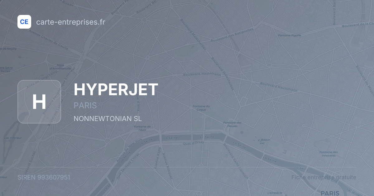 HYPERJET — 993607951 — fiche entreprise