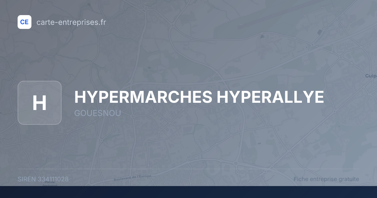 HYPERMARCHES HYPERALLYE — 334111028 — fiche entreprise