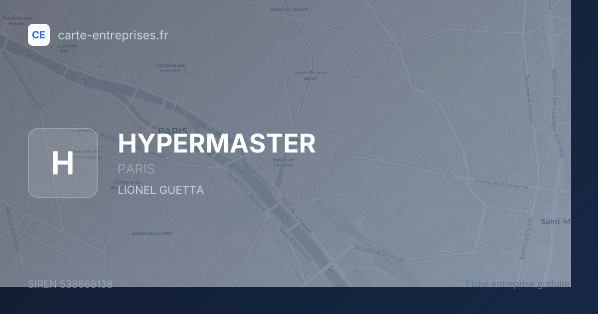 HYPERMASTER — 538668138 — fiche entreprise