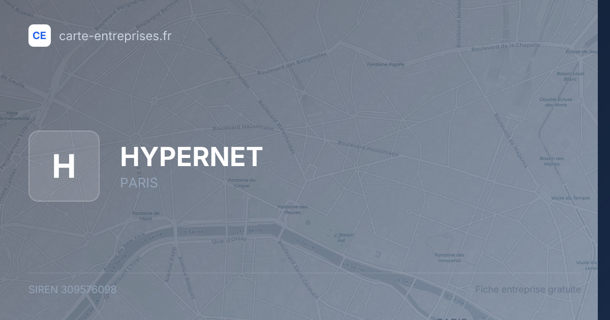 HYPERNET — 309576098 — fiche entreprise