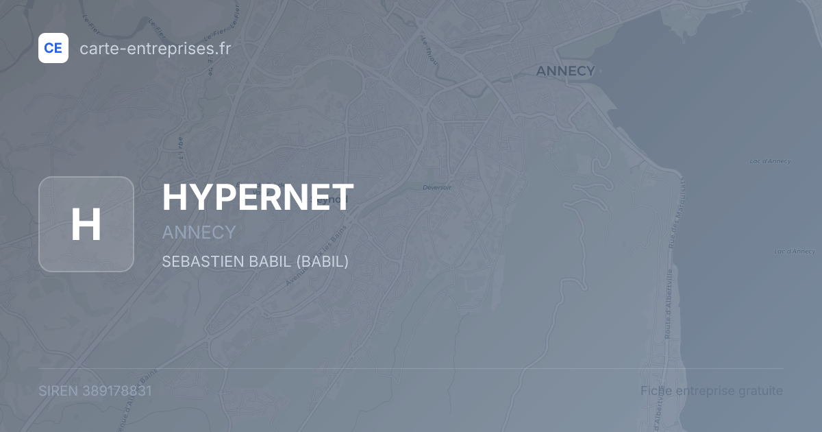 HYPERNET — 389178831 — fiche entreprise