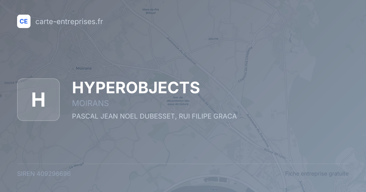 HYPEROBJECTS — 409296696 — fiche entreprise