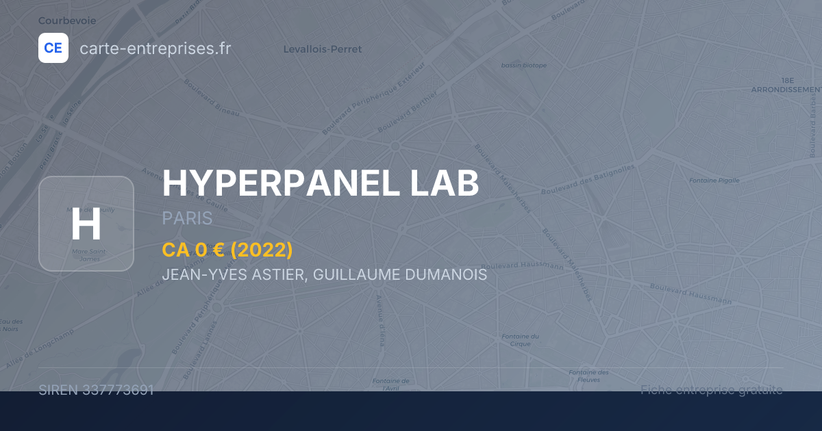 HYPERPANEL LAB — 337773691 — fiche entreprise