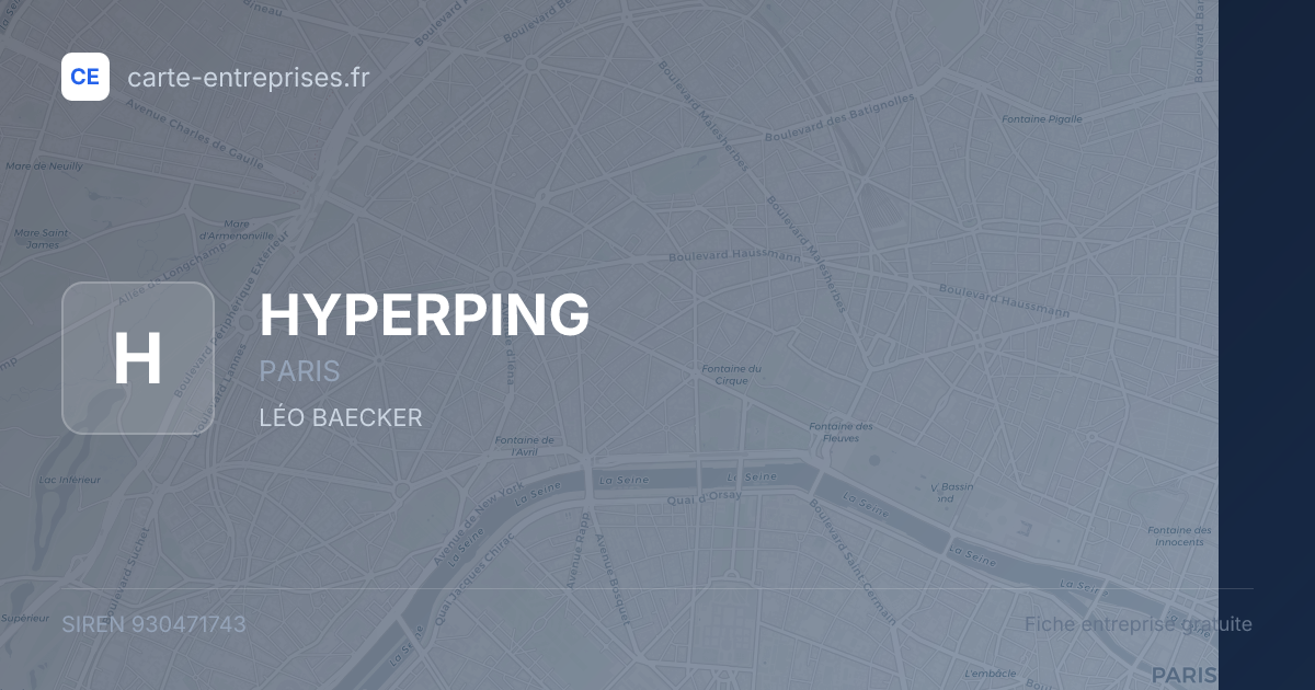 HYPERPING — 930471743 — fiche entreprise