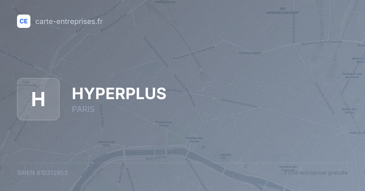HYPERPLUS — 410312953 — fiche entreprise