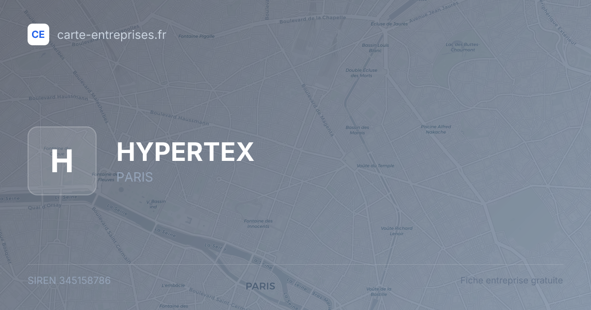HYPERTEX — 345158786 — fiche entreprise
