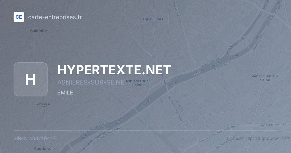 HYPERTEXTE.NET — 488729427 — fiche entreprise