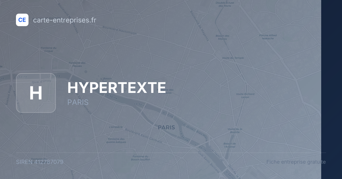 HYPERTEXTE — 412787079 — fiche entreprise