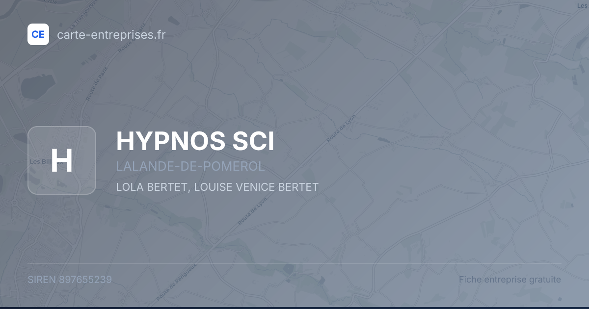 HYPNOS SCI — 897655239 — fiche entreprise